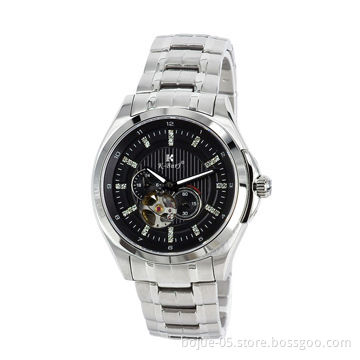 Black dial mechanical man's watch